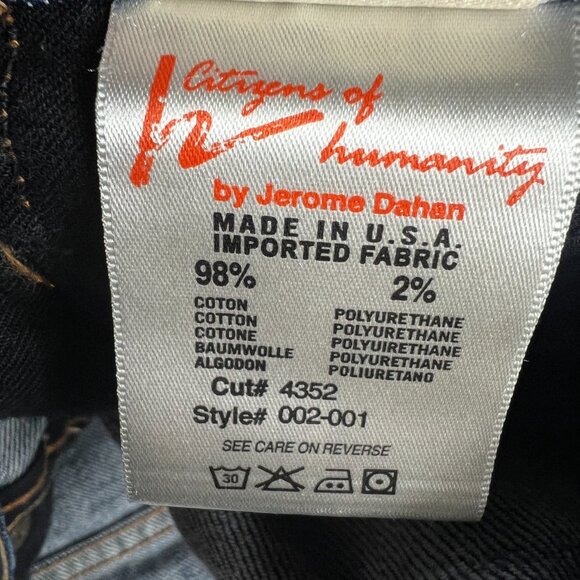 Citizens Of Humanity Jeans Womens 31x32* Ingrid Low Waist Dark Blue Denim Tag 27 - Picture 9 of 16